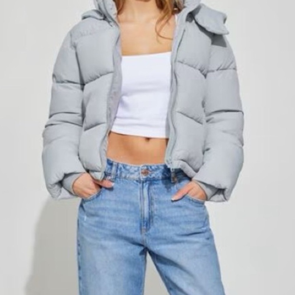 Garage Light Gray Puffer Jacket